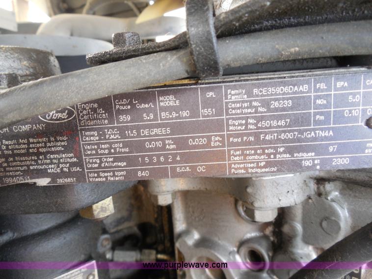 image for item D5976 1995 Ford Thomas B800 school bus