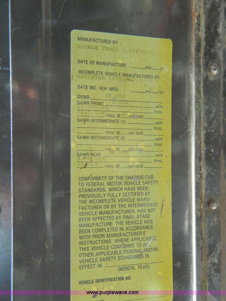 image for item G7930 1991 International 4900 dump truck