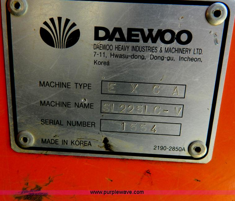 image for item G7947 Daewoo SL225LCV excavator