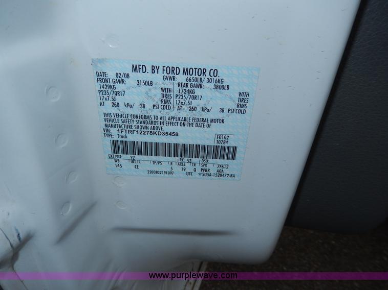 image for item H3023 2008 Ford F150 pickup truck