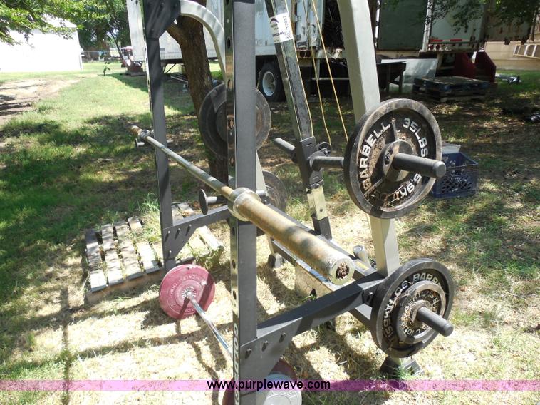 image for item H9957 Gold's Gym weight station with bench