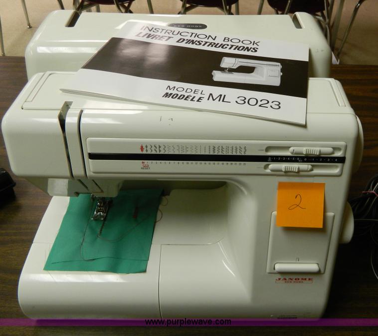 (2) Janome ML3023 sewing machine in Hays, KS Item Y9258 sold Purple