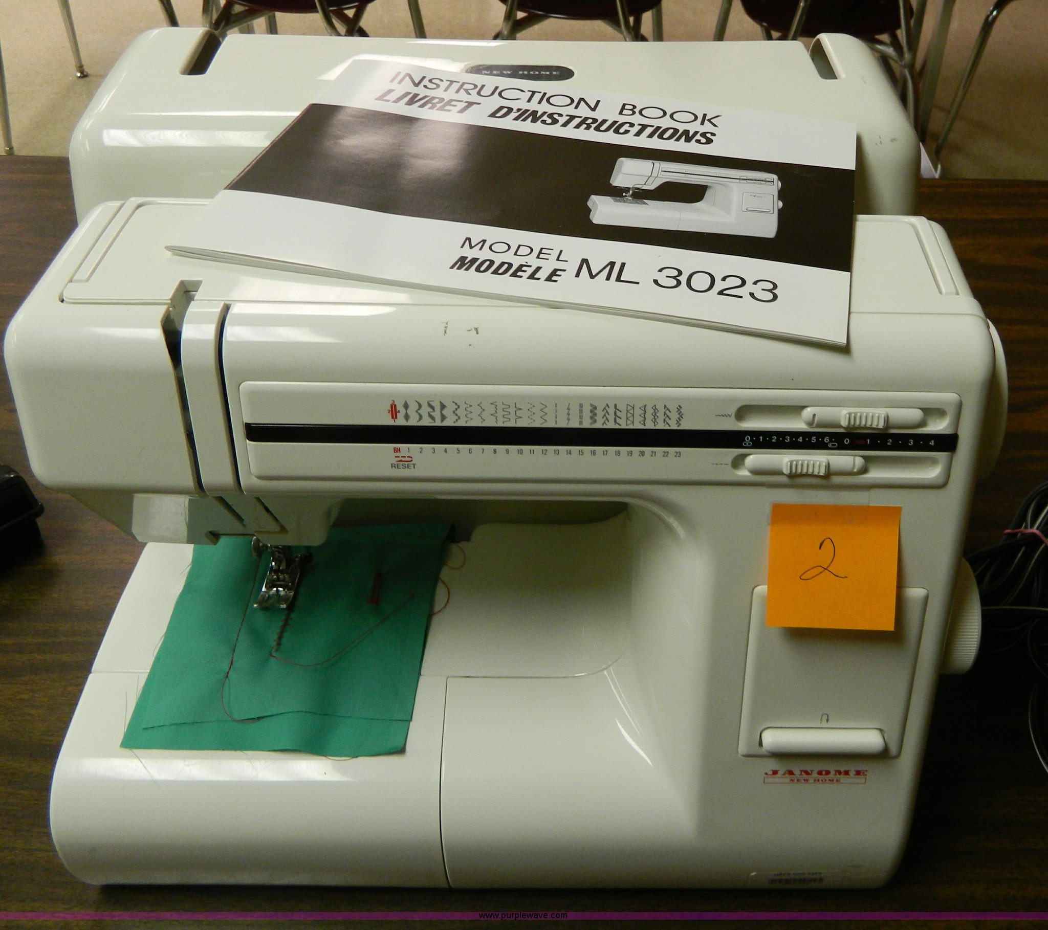 (2) Janome ML3023 sewing machine in Hays, KS Item Y9258 sold Purple Wave