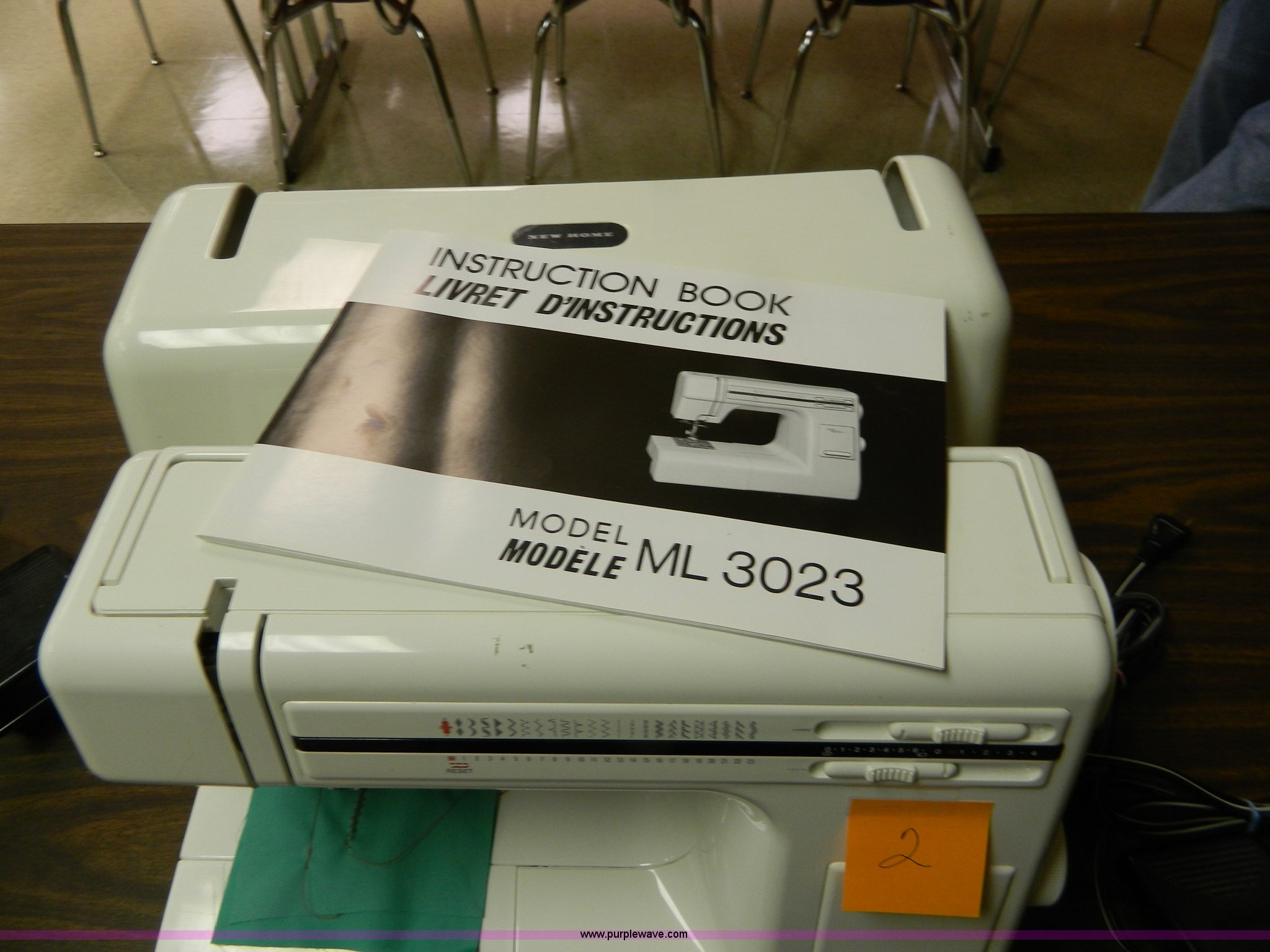 (2) Janome ML3023 sewing machine in Hays, KS Item Y9258 sold Purple