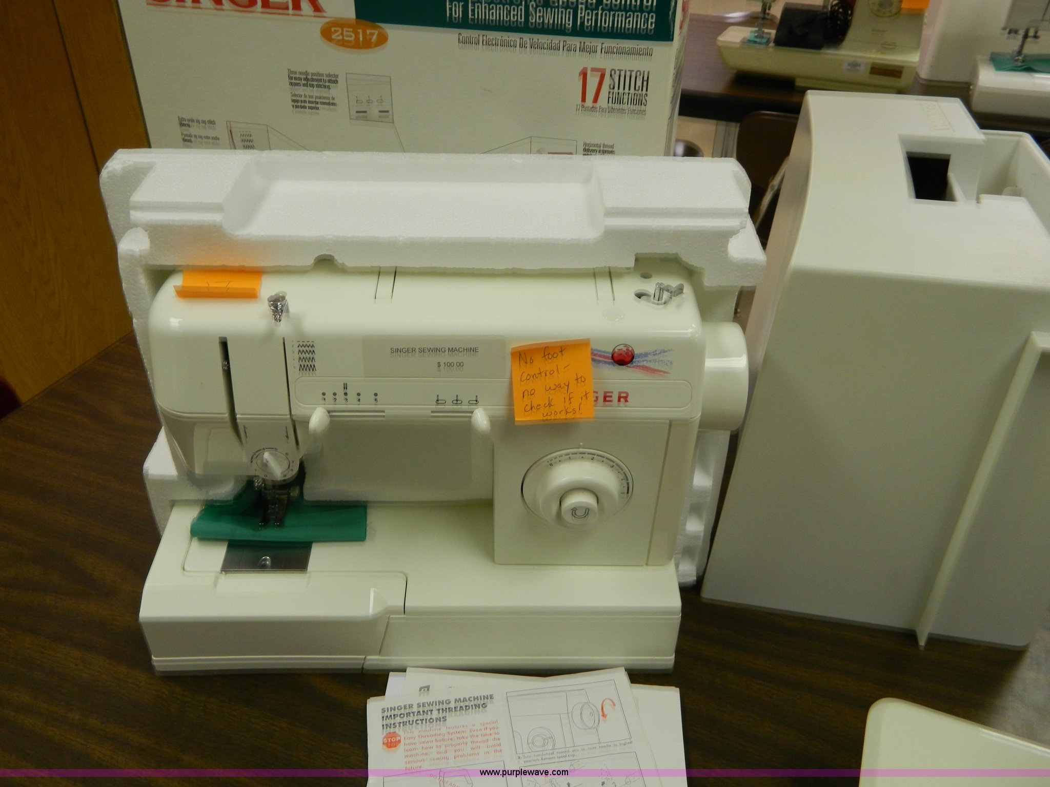 Bernina 1005 sewing machine in Hays, KS Item Y9259 sold Purple Wave