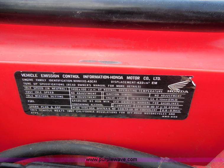 image for item F3222 2003 Honda Foreman 450ES ATV