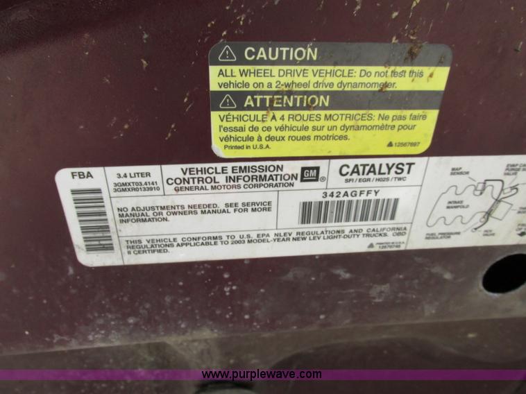 image for item F5174 2003 Pontiac Aztek SUV