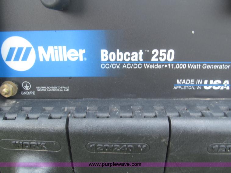 image for item F7034 2011 Miller Bobcat 250 CC/CV AC/DC welder generator