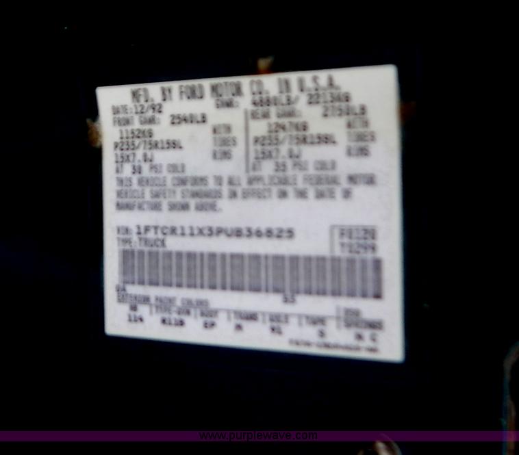 image for item G3322 1993 Ford Ranger STX pickup truck