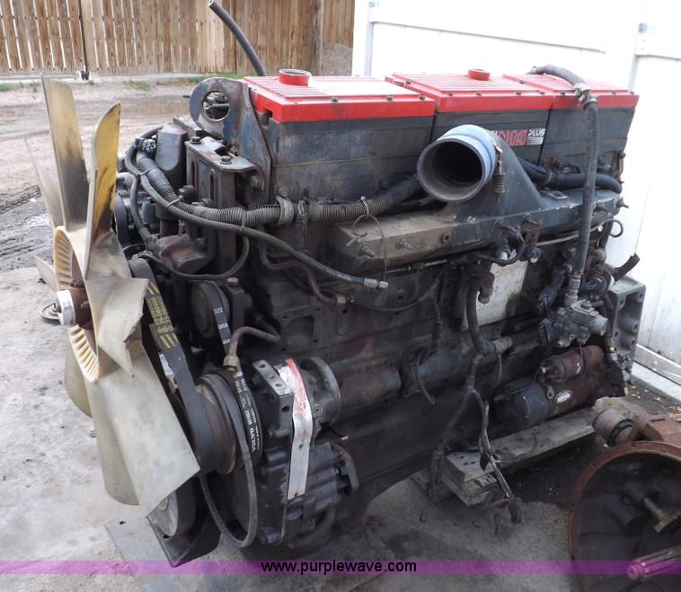 image for item I7710 Cummins N14 six cylinder diesel engine