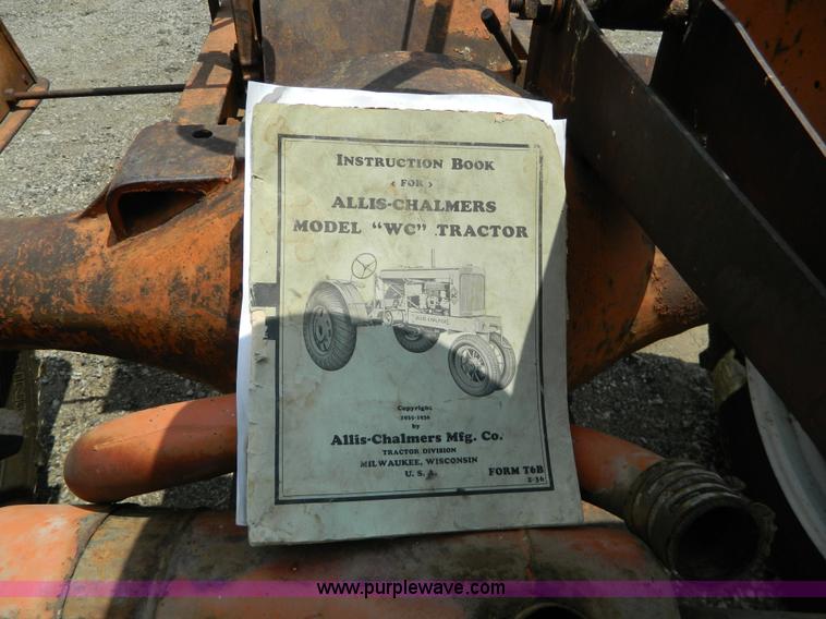 image for item Y9009 1934 Allis Chalmers WC tractor