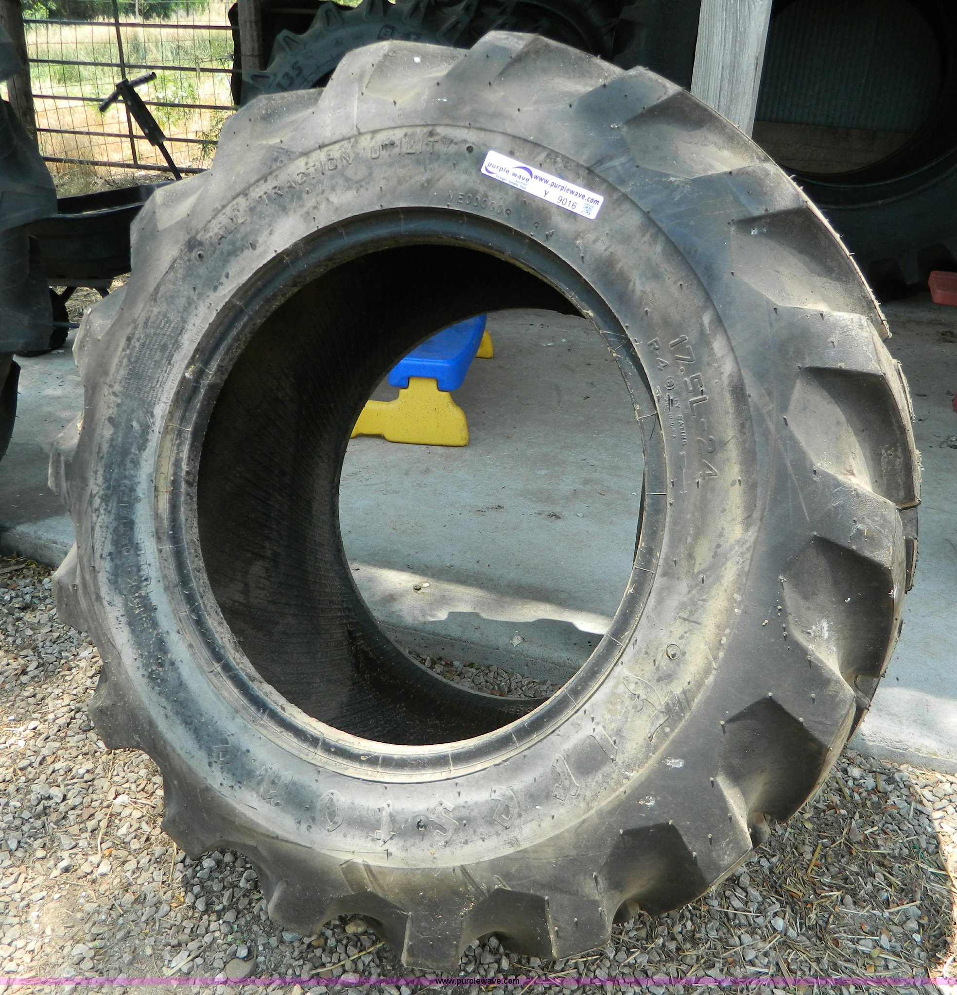 All traction utility tire in Minneapolis, KS Item Y9016 sold Purple