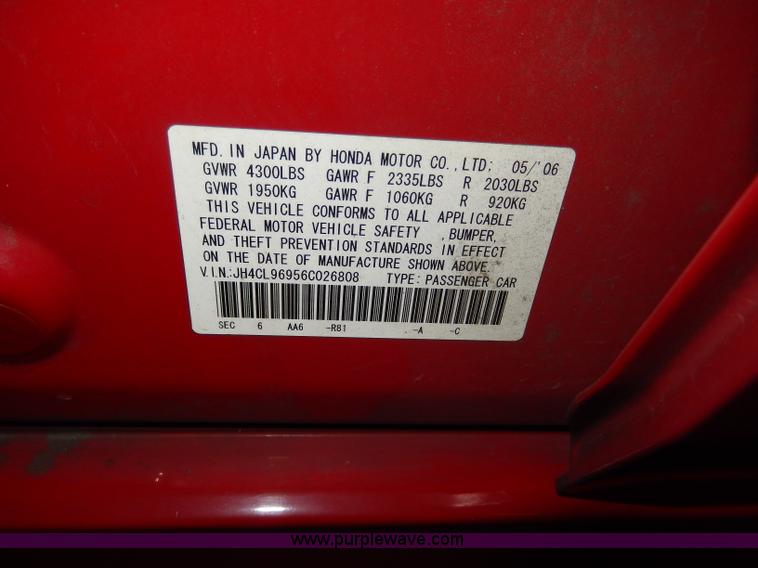 image for item I4473 2006 Acura TSX