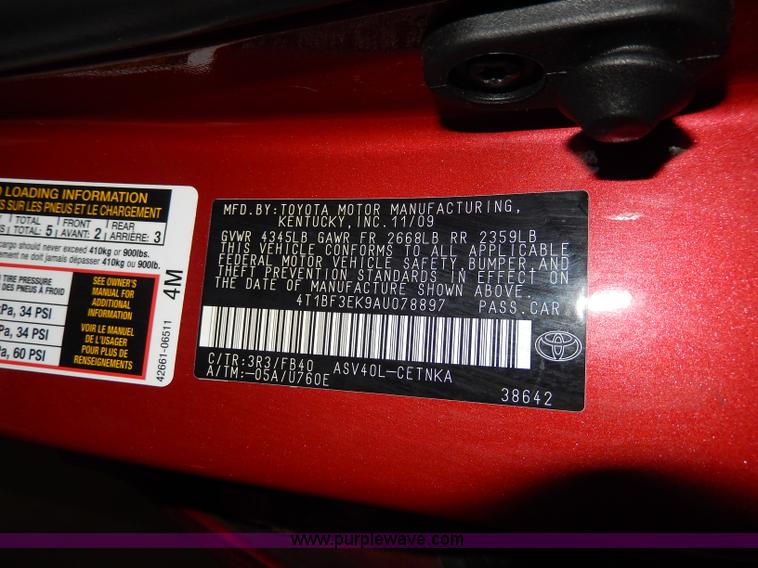 image for item I4478 2010 Toyota Camry