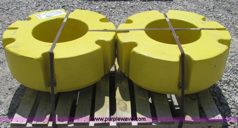 image for item G2040 (2) Taylor 651-A John Deere aftermarket rear wheel weights