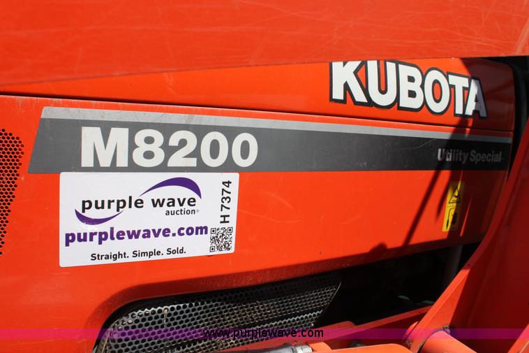 image for item H7374 Kubota M8200 MFWD Utility Special tractor