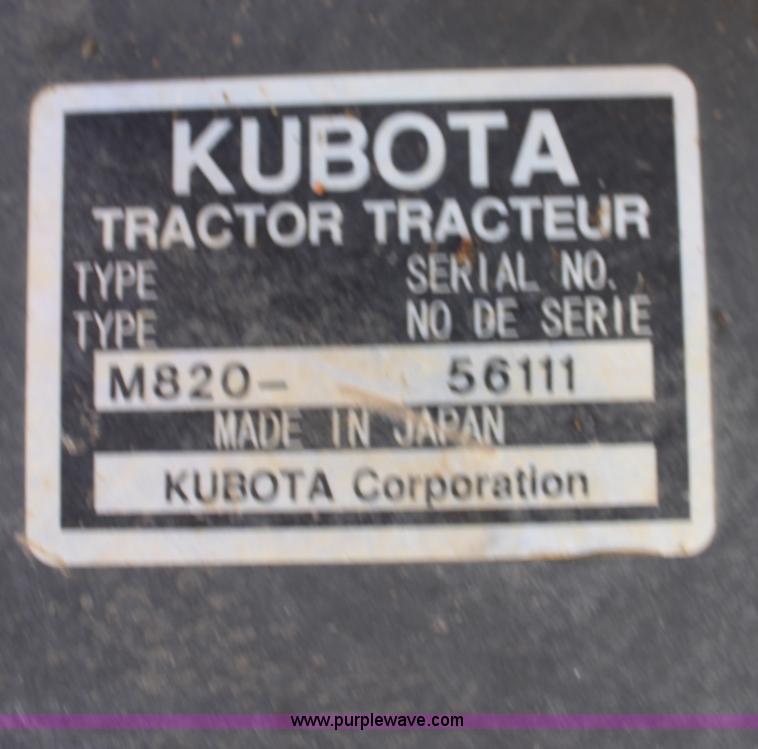 image for item H7374 Kubota M8200 MFWD Utility Special tractor