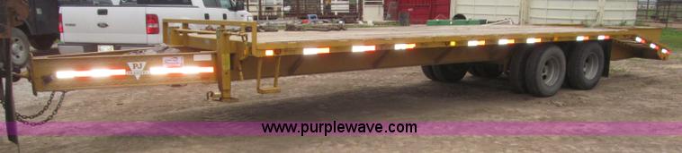 image for item F7028 2003 PJ 28'L deck over tandem axle tag trailer