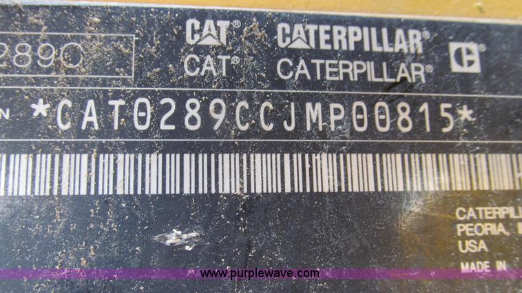 image for item G2034 2009 Caterpillar 289C track skid steer