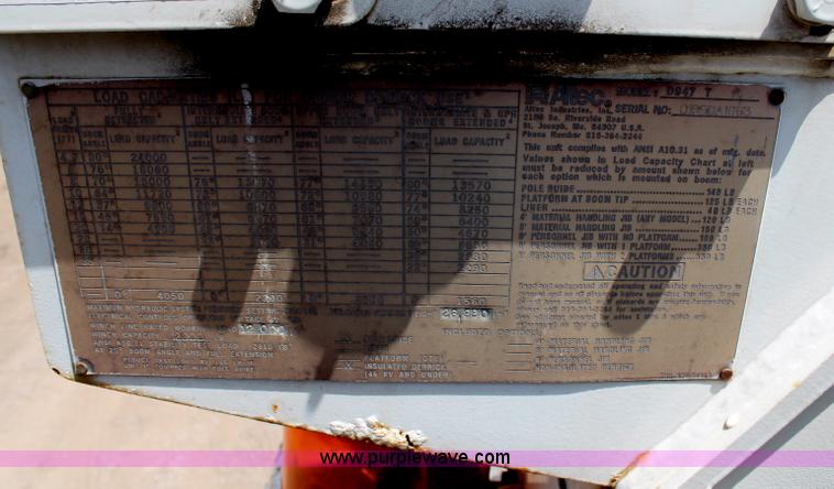 image for item G5391 1999 International 4700 digger derrick truck