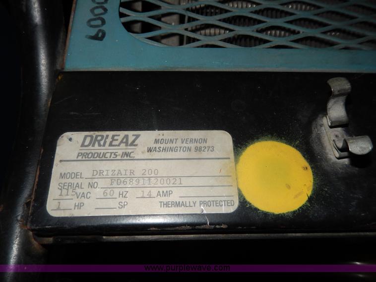 image for item AS9365 (5) Drieaz DrizAir 200 dehumidifiers