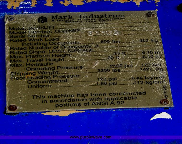 image for item I4401 Clark Lift Challenger scissor lift