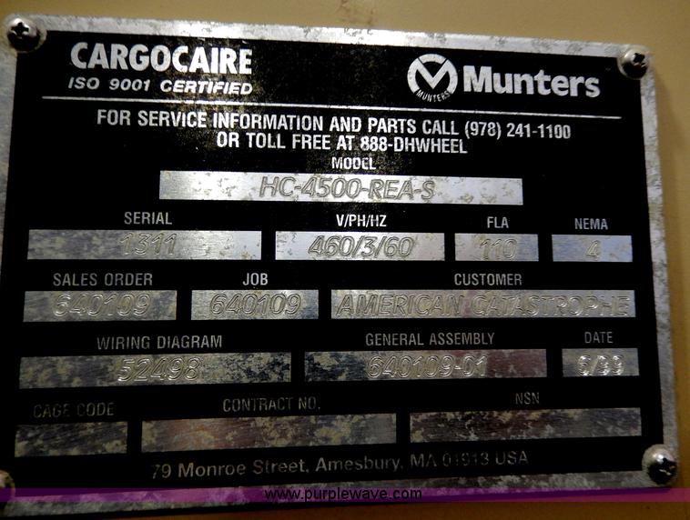 image for item I4415 1999 Cargocaire desiccant honeycombe dehumidifier