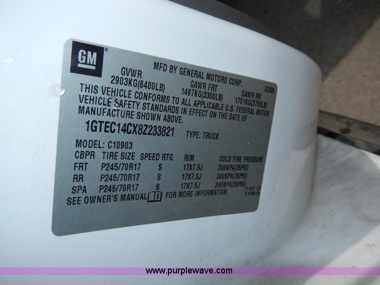 image for item I4420 2008 GMC Sierra 1500 pickup truck