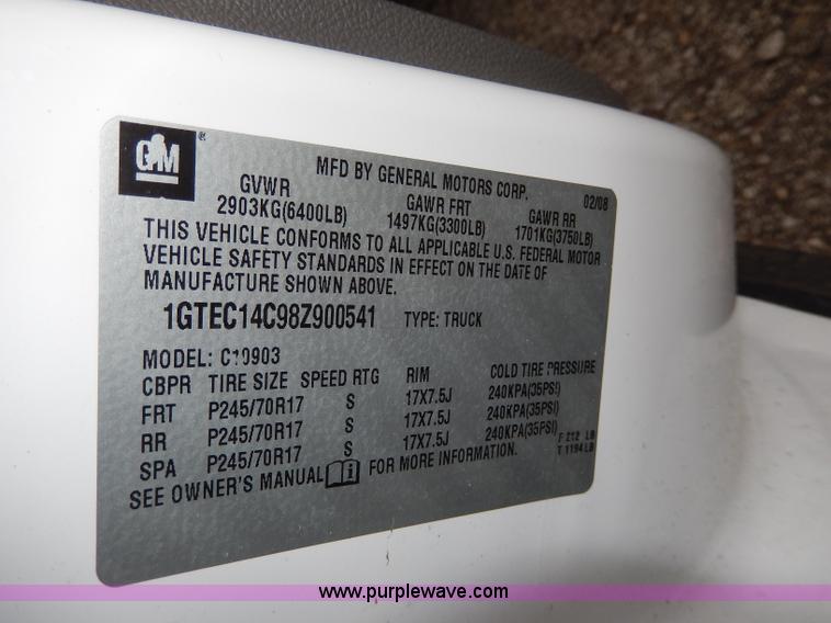 image for item I4431 2008 GMC Sierra 1500 pickup truck