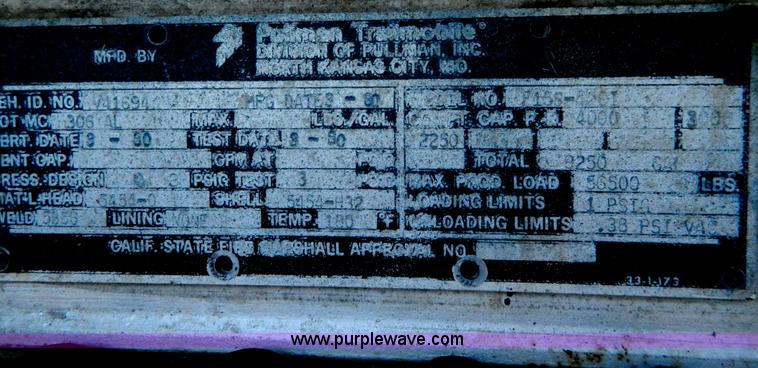 image for item G7957 1980 Trailmobile 306 aluminum tanker trailer