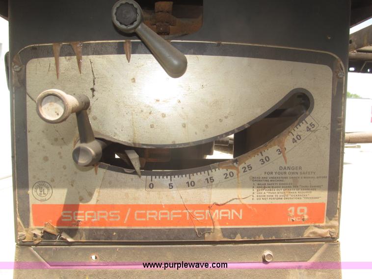image for item AE9466 1974 Sears Roebuck 10" table saw
