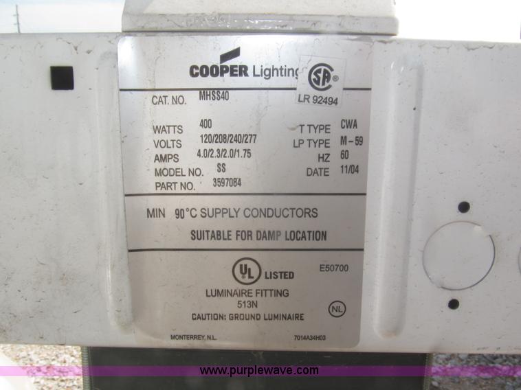 image for item AE9467 (7) Cooper 400W metal halide lights