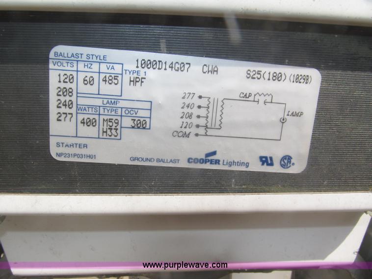 image for item AE9467 (7) Cooper 400W metal halide lights