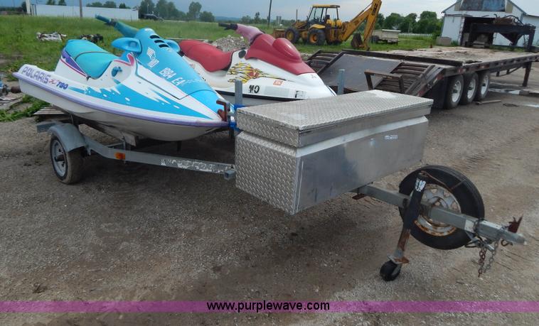 image for item AE9861 Two personal watercrafts and trailer