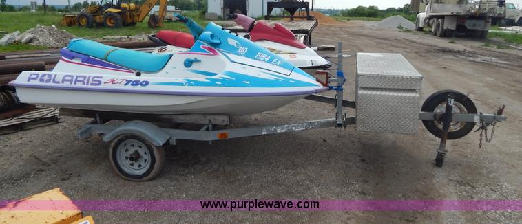 image for item AE9861 Two personal watercrafts and trailer
