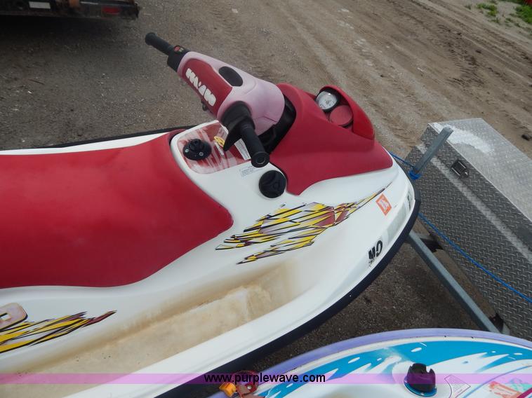 image for item AE9861 Two personal watercrafts and trailer