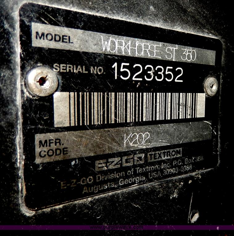 image for item AS9261 EZ-GO Workhorse ST350 electric utility cart