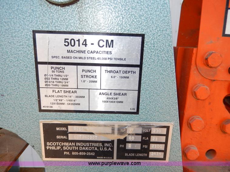 image for item AS9265 Scotchman 5014CM iron worker