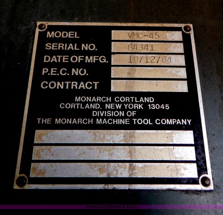 image for item AW9242 1984 Monarch Cortland VMC-45 mill