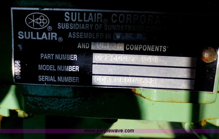 image for item D5963 1998 Sullair LS-12 screw air compressor