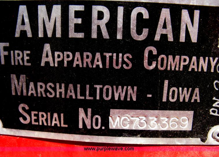 image for item D8475 1969 Ford 1000 Super Duty firetruck