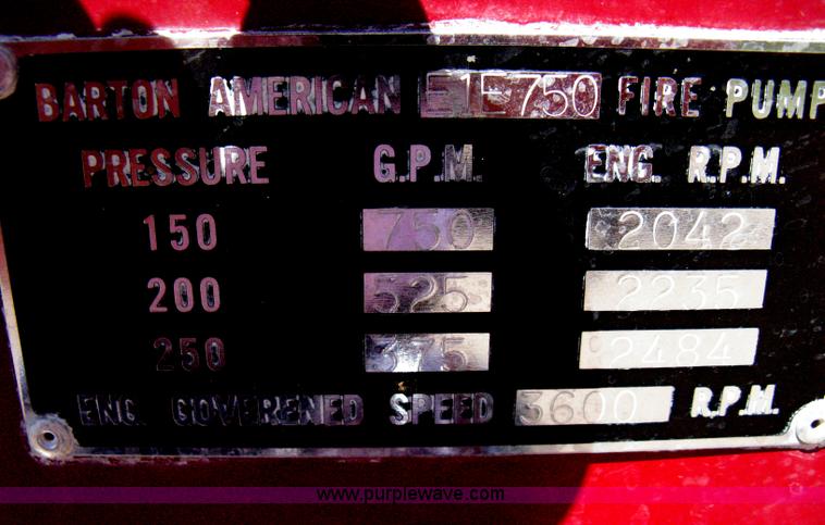 image for item D8475 1969 Ford 1000 Super Duty firetruck