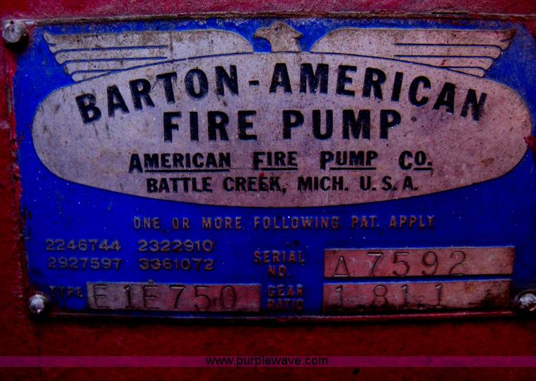 image for item D8475 1969 Ford 1000 Super Duty firetruck