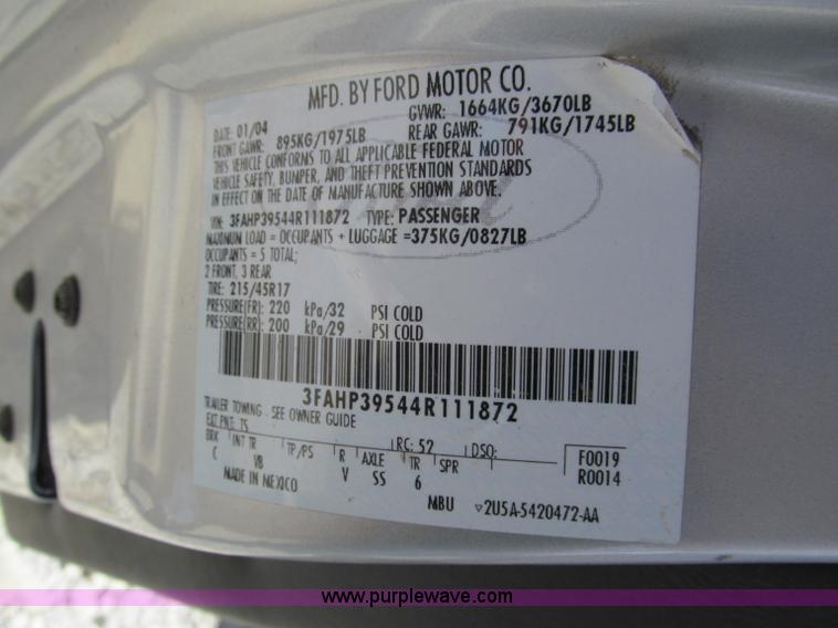 image for item F5074 2004 Ford Focus ZX3 SVT