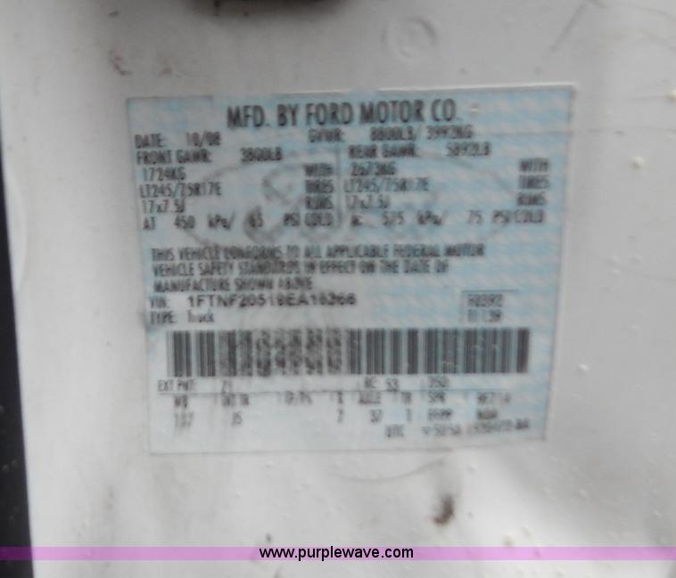 image for item G3337 2009 Ford F250 XL utility truck