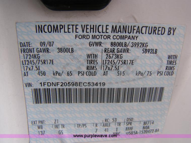 image for item G3338 2008 Ford F250 utility truck