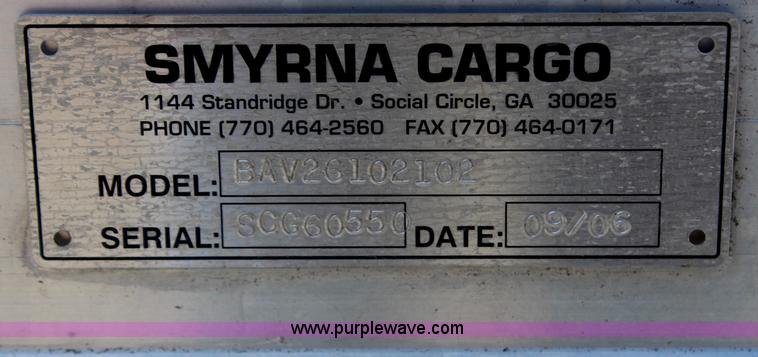 image for item G5386 2006 Smyrna cargo box