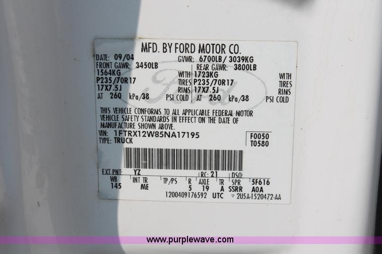 image for item I7937 2005 Ford F150 XLT SuperCab pickup truck