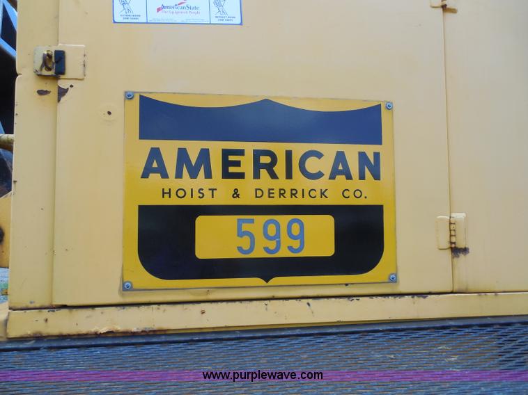 image for item G8659 1970 American 599 40-ton lattice boom crawler crane