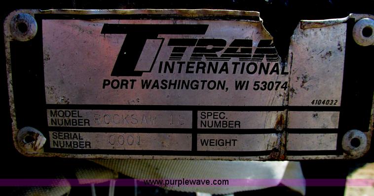 image for item A8579 Trak International Rocksaw 18 rock and concrete wheel